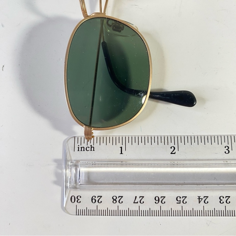 Gold Frame Green Lens Sunglasses - Picture 12 of 12